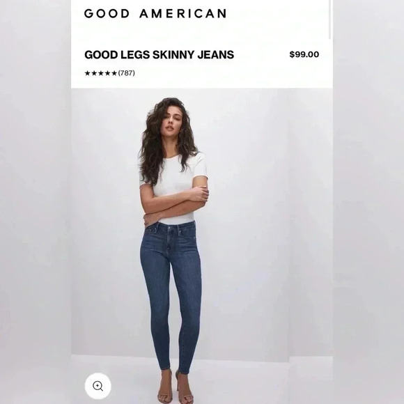 GOOD AMERICAN GOOD LEGS SKINNY JEANS Size 2/26 - Picture 2 of 5